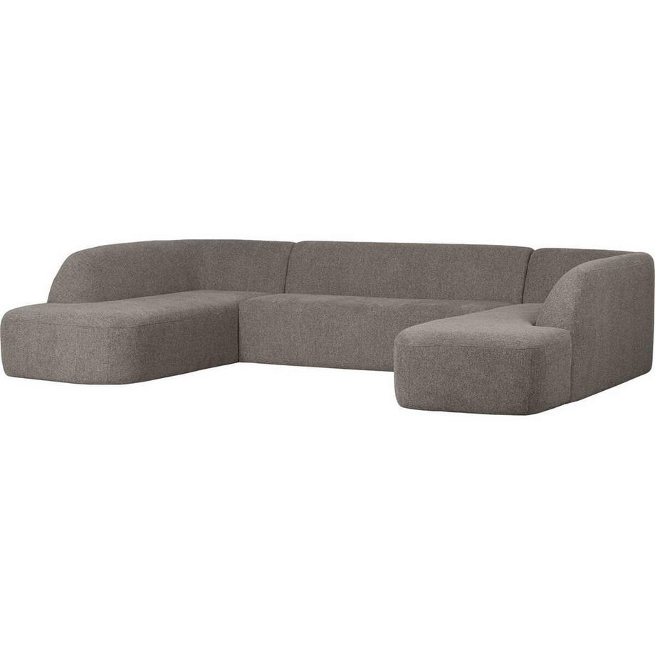 Sofa Sloping U-förmig Chenille meliert 339x225