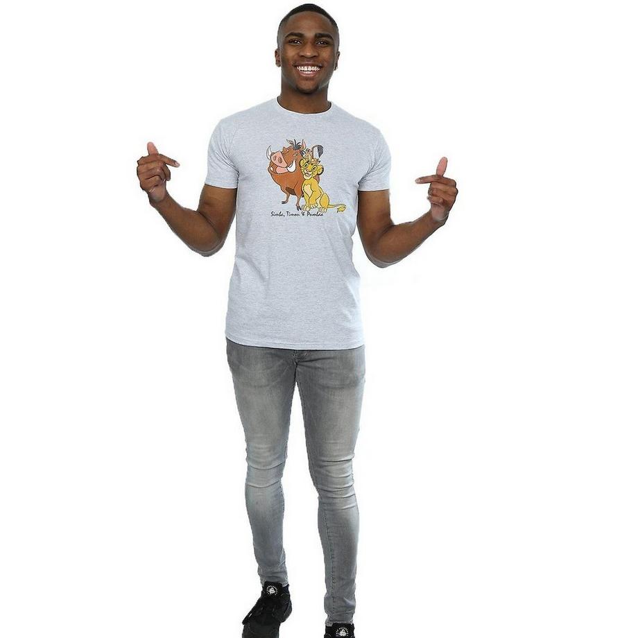 The Lion King Classic T-Shirt mit Simba Timon Pumbaa Print  