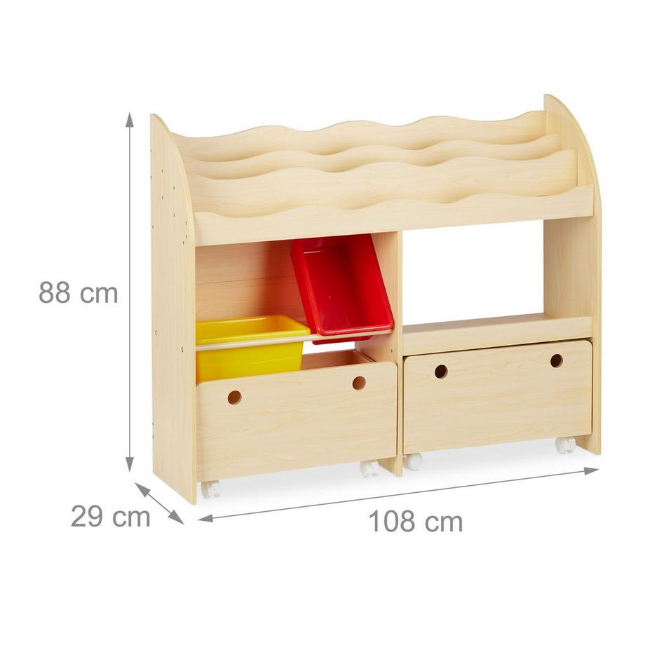 Northix Rangement de salle de jeux pour jouets et livres  