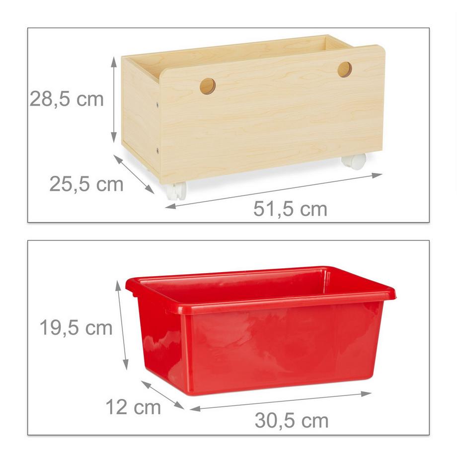 Northix Rangement de salle de jeux pour jouets et livres  