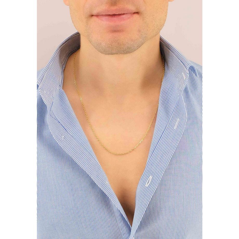 MUAU Schmuck  Collier Anker Gelbgold 750, 1.8mm, 50cm 
