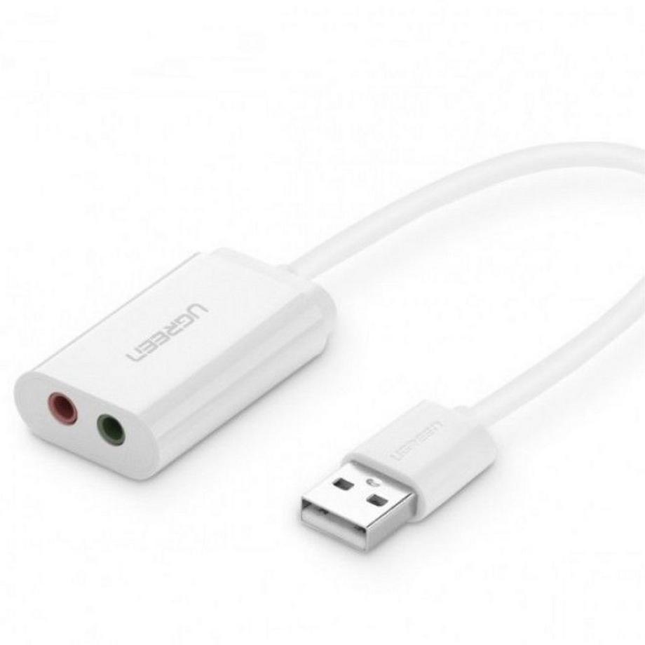 Ugreen USB-A Externer Soundkarten-Musikadapter – Weiß