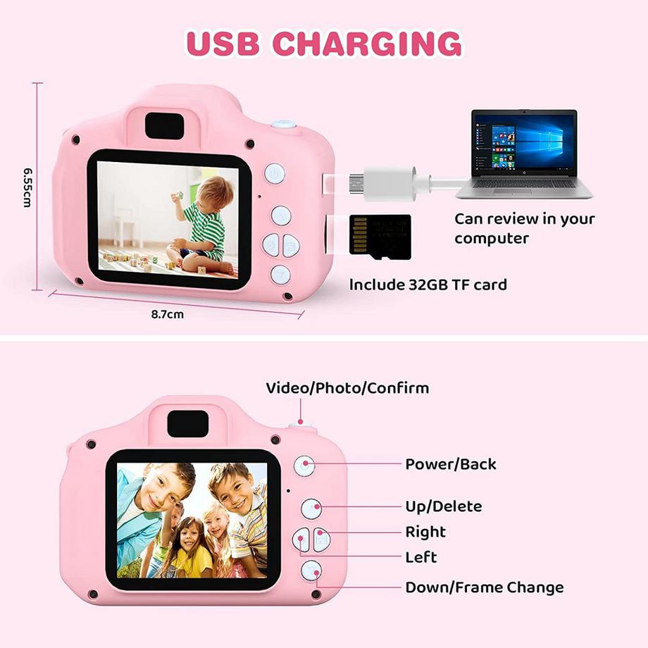 Activity-board  Digitalkamera für Kinder, wasserdichte Action-Kamera 