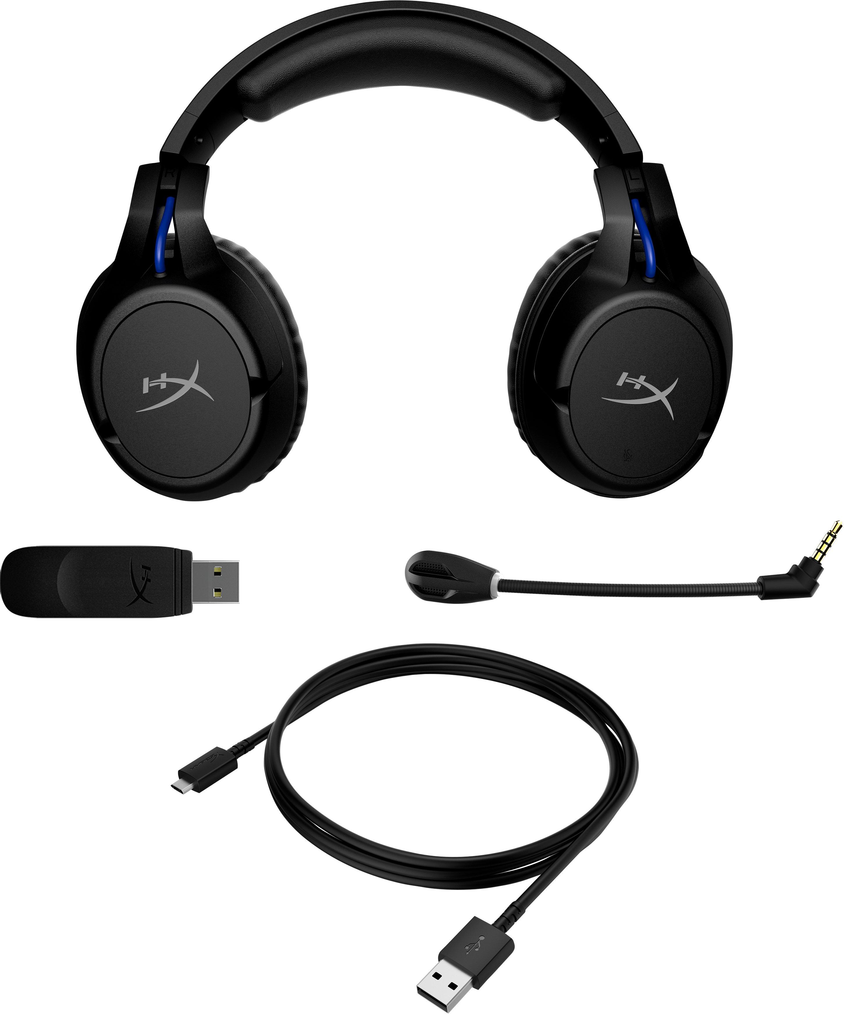 Image of Cloud Flight – Wireless Gaming-Headset (Schwarz-Blau) – PS5-PS4