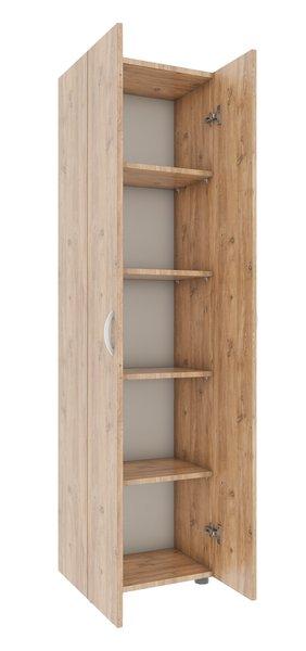 VCM Büroschrank mit 5 Fächern | moderner Aktenschrank mit Drehtüren | Maße ca. H. 178 x B. 49 x T. 34 cm – Ulas 5-Fach  