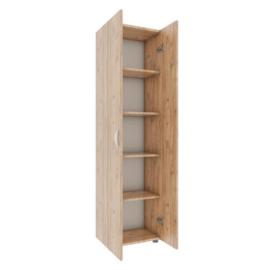 VCM Büroschrank mit 5 Fächern | moderner Aktenschrank mit Drehtüren | Maße ca. H. 178 x B. 49 x T. 34 cm – Ulas 5-Fach  