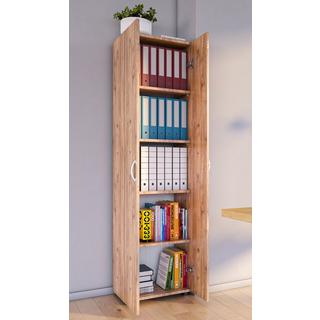 VCM Büroschrank mit 5 Fächern | moderner Aktenschrank mit Drehtüren | Maße ca. H. 178 x B. 49 x T. 34 cm – Ulas 5-Fach  
