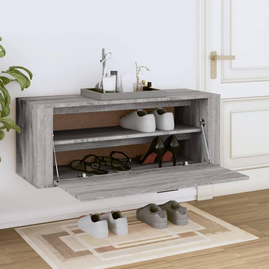 VidaXL scarpiera da parete Legno multistrato  
