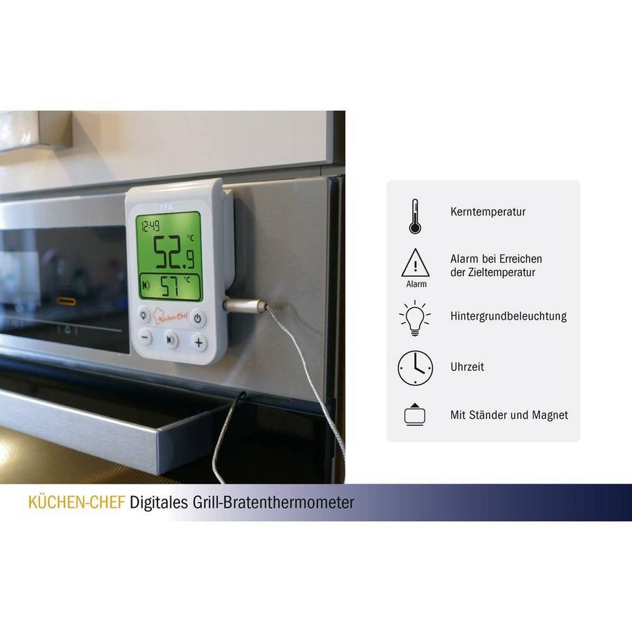 TFA Dostmann  TFA Küchen-Chef Bratenthermometer 