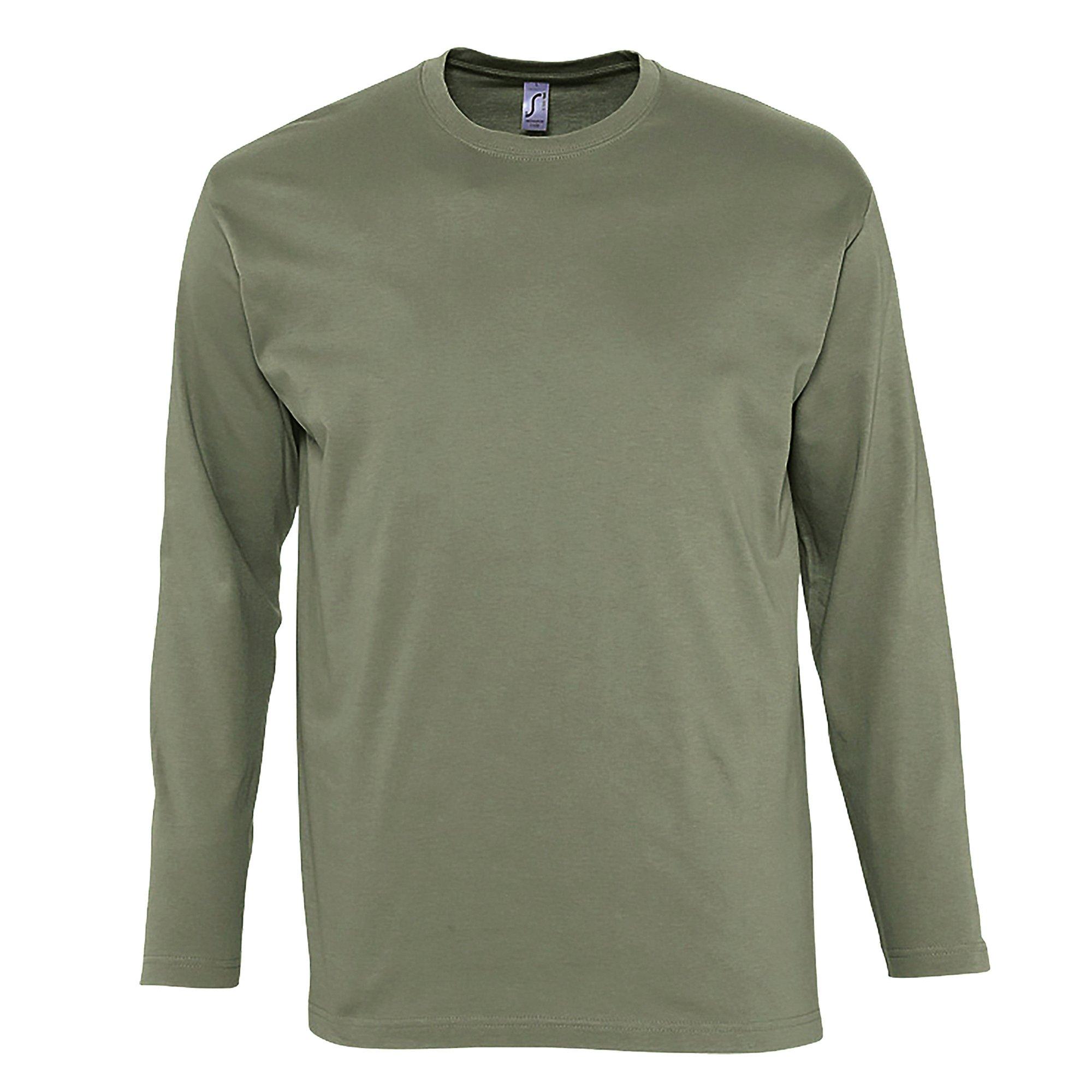 Image of Monarch Longsleeve Tshirt, Langarm Unisex Khaki S