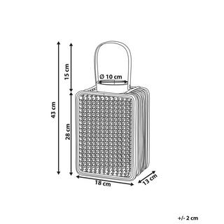 Beliani  Laterne aus PE Rattan Boho BANTUL 