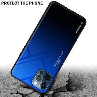 Cadorabo  Housse compatible avec Apple iPhone 13 PRO - Coque de protection bicolore en silicone TPU et dos en verre trempé 