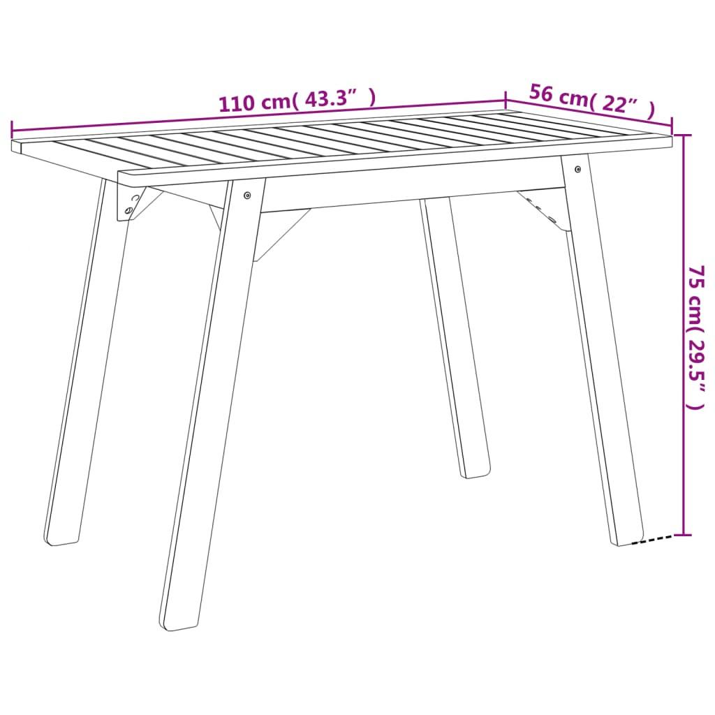 VidaXL set da pranzo Legno di acacia  