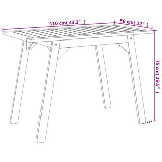 VidaXL set da pranzo Legno di acacia  