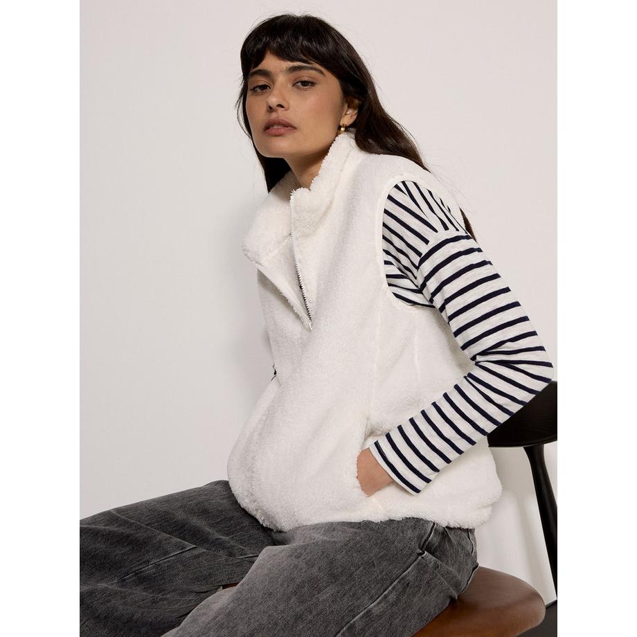 APRICOT Gilet in pile con cerniera intera  