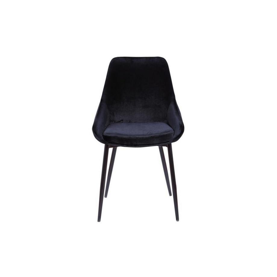 Vente-unique Lot de 6 chaises Velours métal MASURIE  