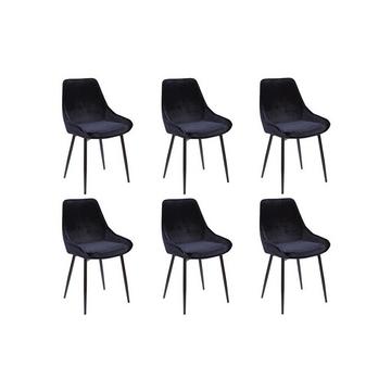 Lot de 6 chaises Velours métal MASURIE