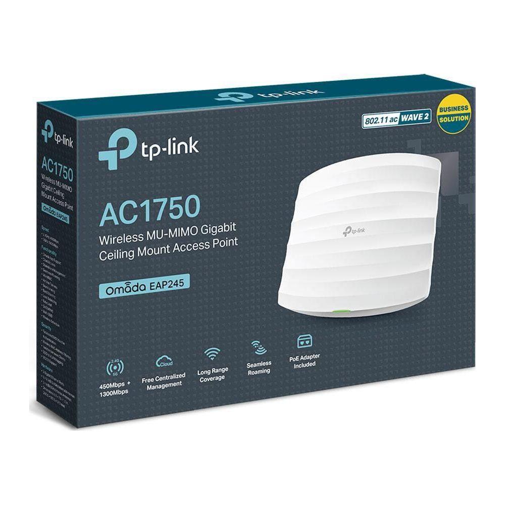 TP-Link  Omada EAP245(5-PACK) punto accesso WLAN 1750 Mbit/s Bianco Supporto Power over Ethernet (PoE) 