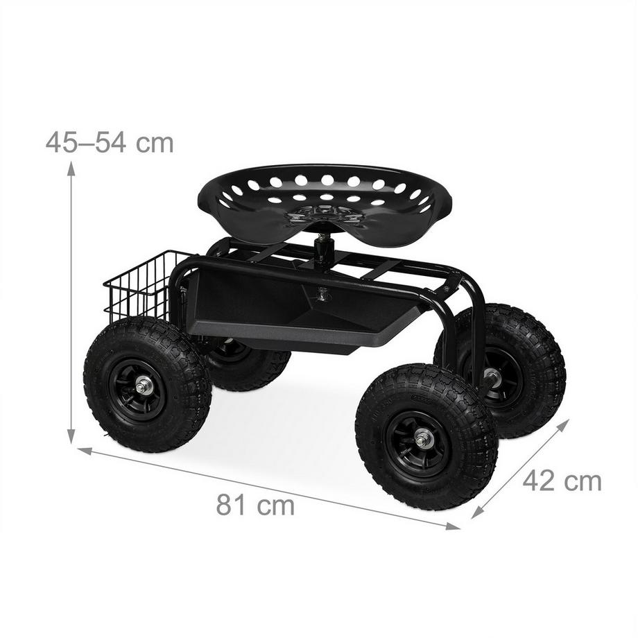 Northix Siège de jardin mobile avec rangement  