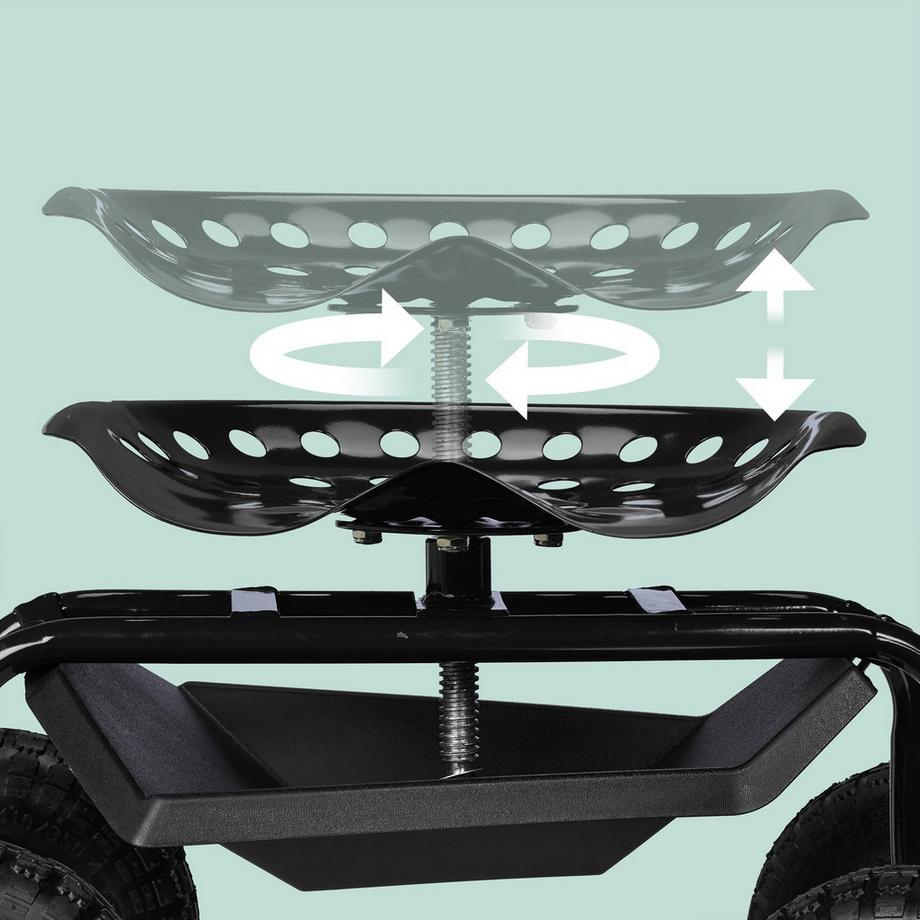 Northix Siège de jardin mobile avec rangement  