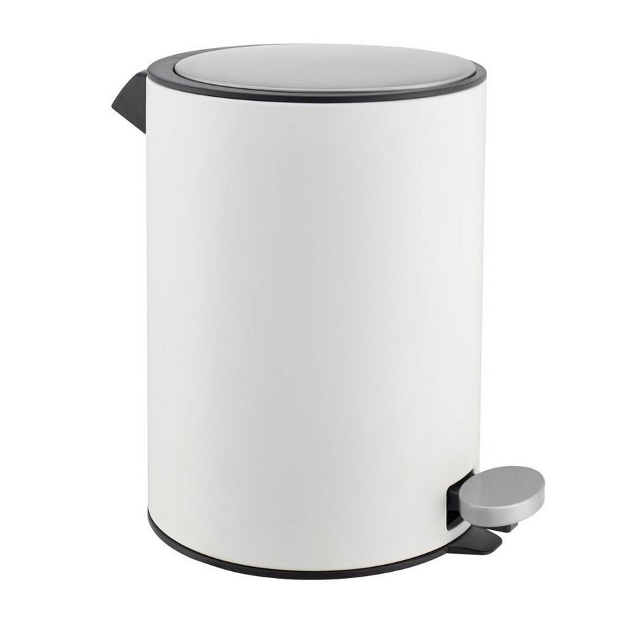 Pattumiera a pedela Elegance bianco, Slow Down