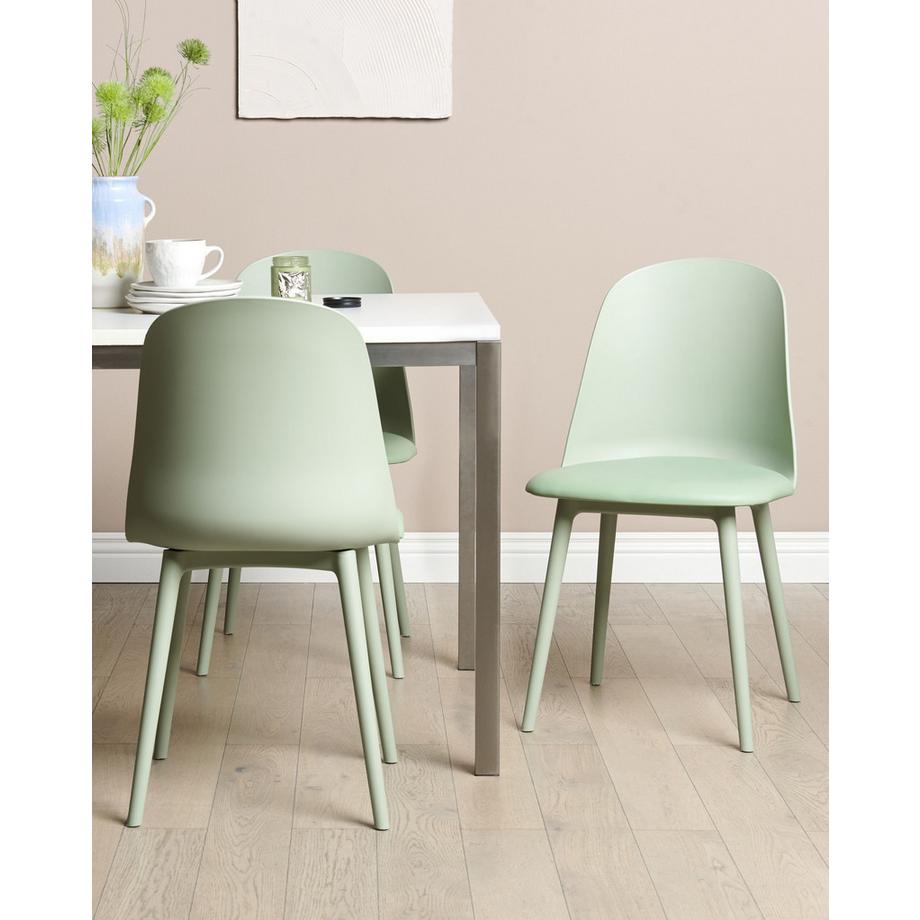 Beliani Lot de 2 chaises de salle à manger en Matière synthétique  FOMBY  