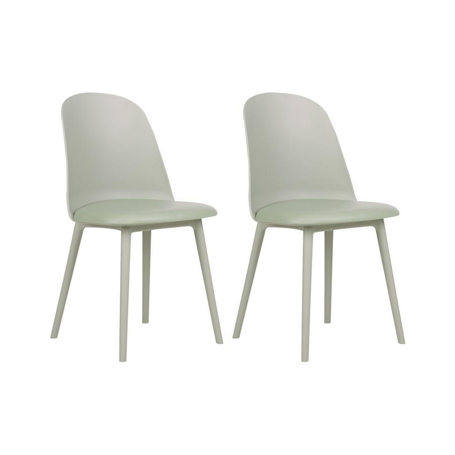 Lot de 2 chaises de salle à manger en Matière synthétique  FOMBY