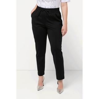 Ulla Popken  Pantalon cargo, poches, taille élastique et bas de jambe fendu 