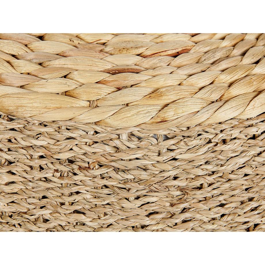 Beliani Pouf aus Wasserhyazinthe Boho BACKAN  