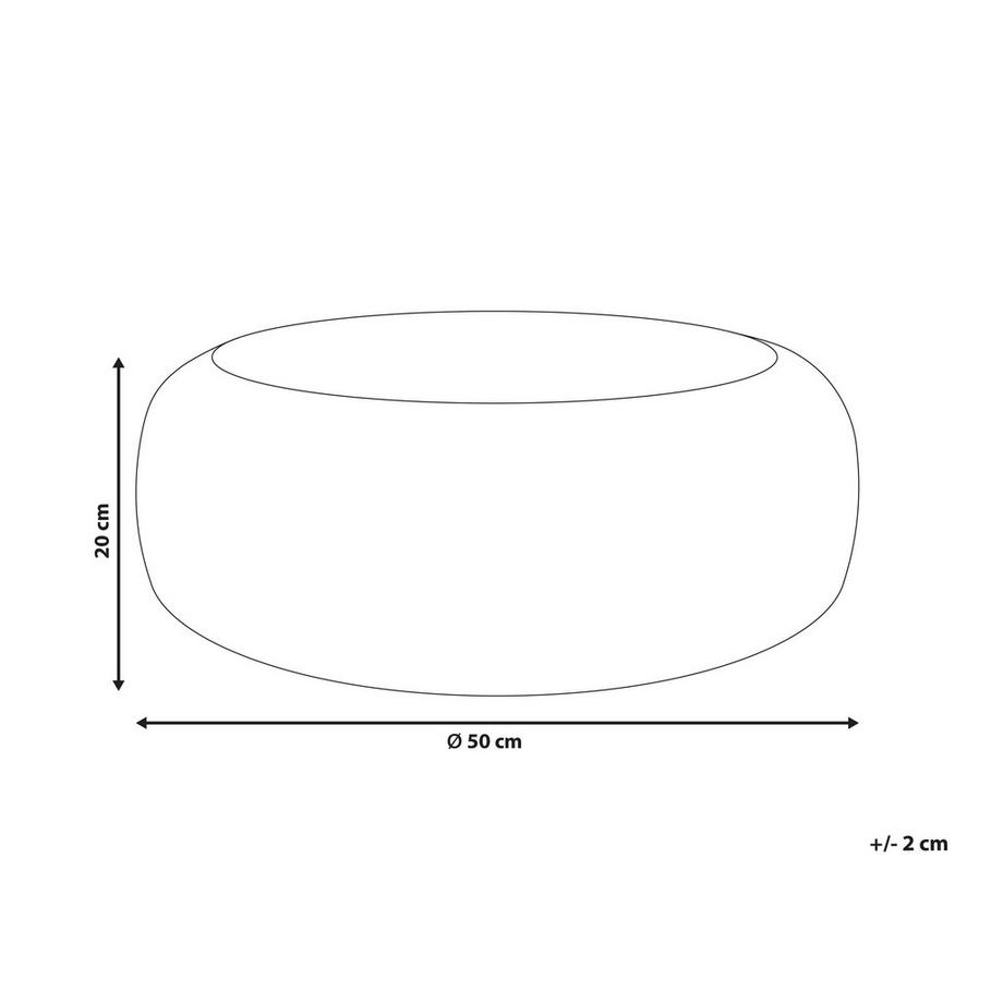 Beliani Pouf aus Wasserhyazinthe Boho BACKAN  