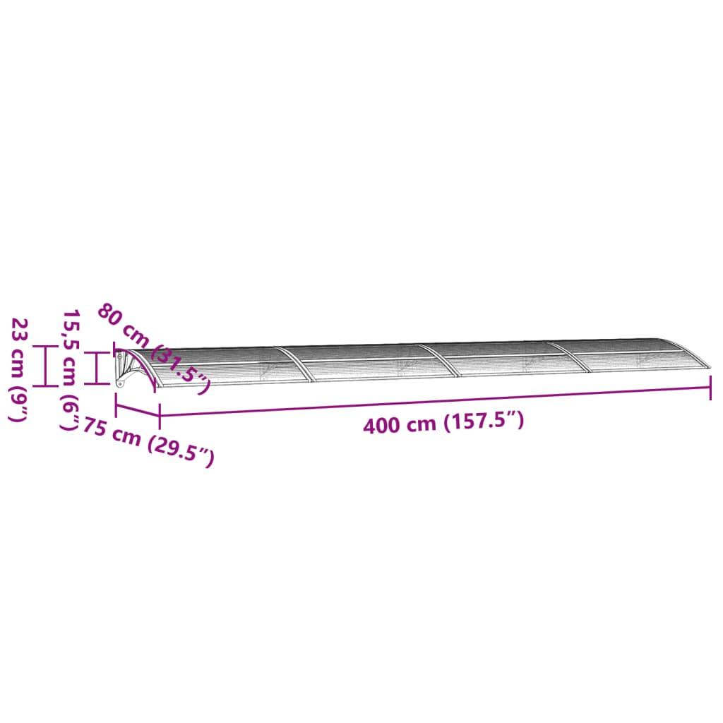 VidaXL Auvent de porte polycarbonate  