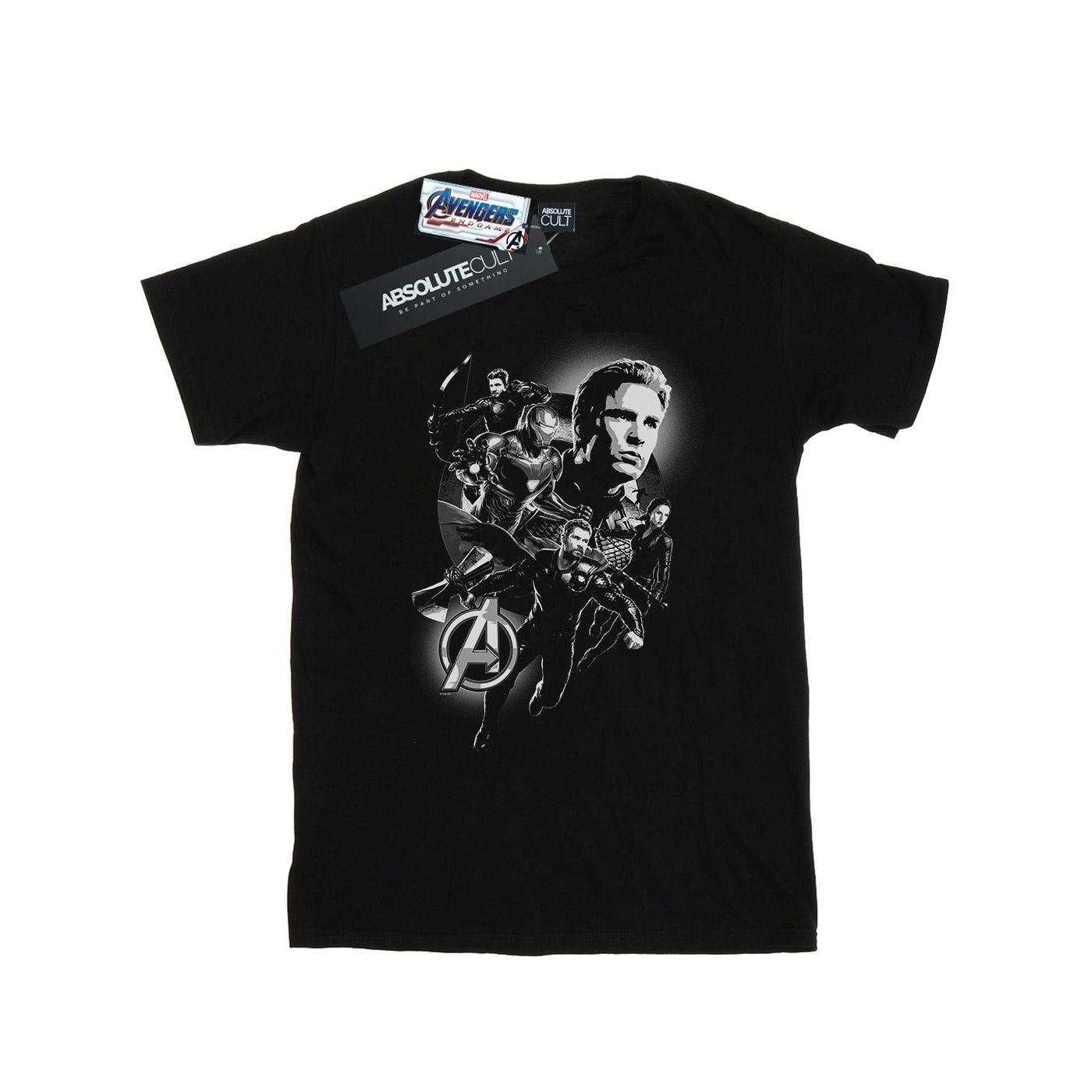 Image of Avengers Endgame Mono Heroes Tshirt Damen Schwarz M