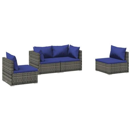 VidaXL set salotto da giardino Polirattan  