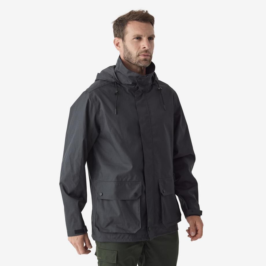 Bushcraft-Jacke mit Kapuze und Cargotaschen
