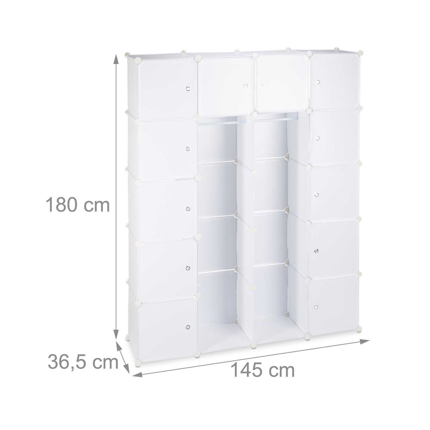 Northix Sistema guardaroba plug-in a 14 scomparti  