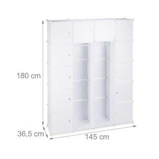 Northix Sistema guardaroba plug-in a 14 scomparti  