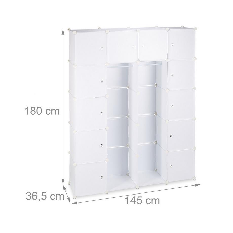 Northix 14-Fächer-Stecksystem-Kleiderschrank  