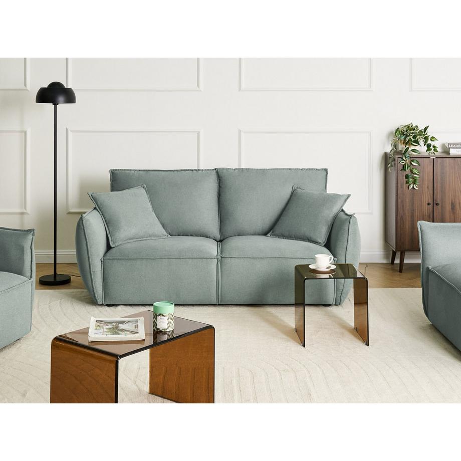 Beliani 3 Sitzer Sofa aus Stoff Minimalistisch KUNES  