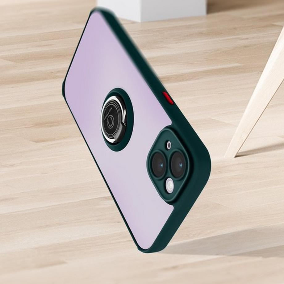 Avizar  Coque iPhone 14 Vert avec Anneau 