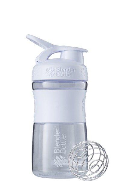 Blender Bottle  20oz / 590ml BlenderBottle SportMixer Flip, White 