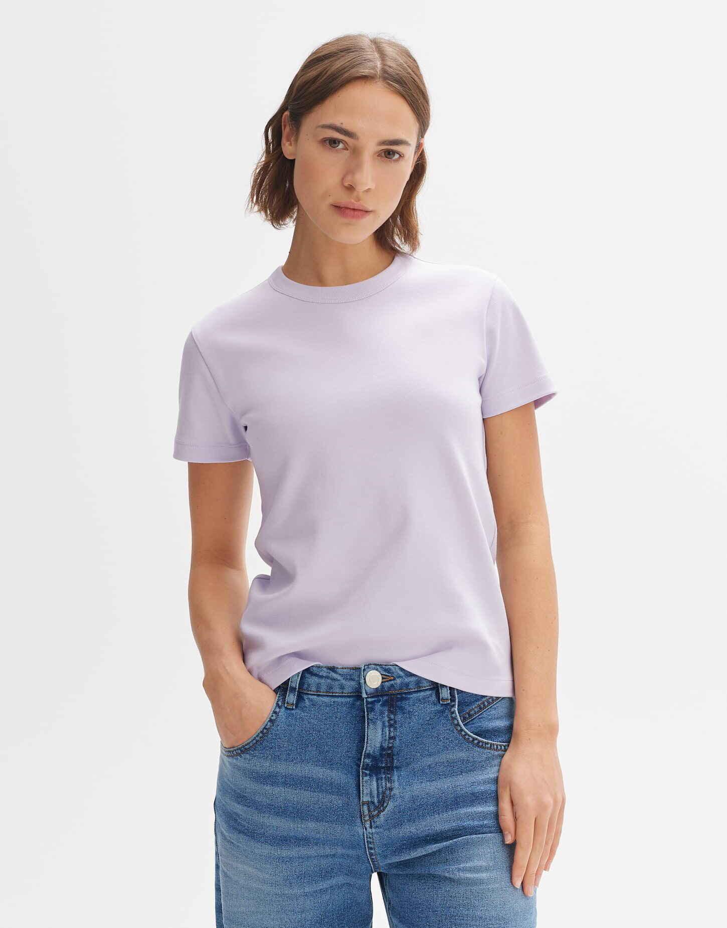 Image of T-shirt Samun Figurbetont Damen Lavendel 44