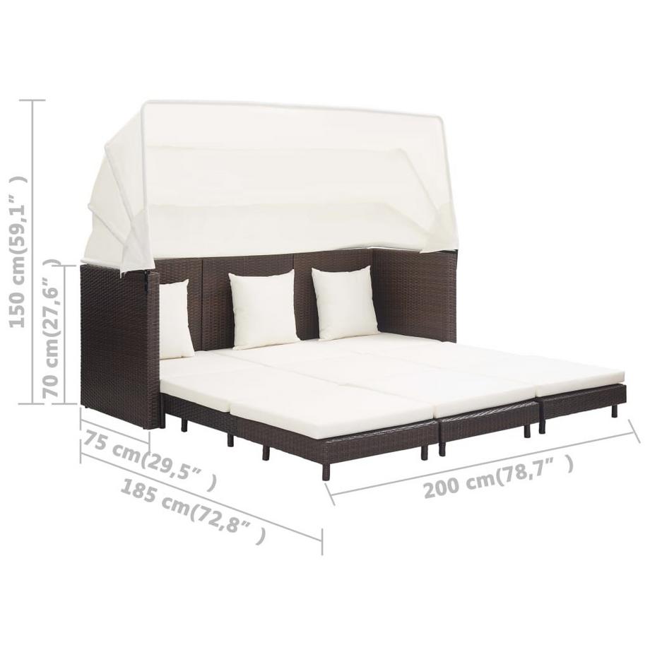 VidaXL Schlafsofa poly-rattan  