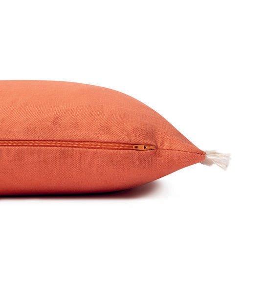 TOM TAILOR Fringed Cotton Federa Cuscino  