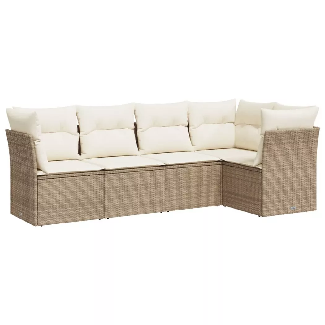 VidaXL - Ensemble de canapés de jardin rotin synthétique, One Size, Beige