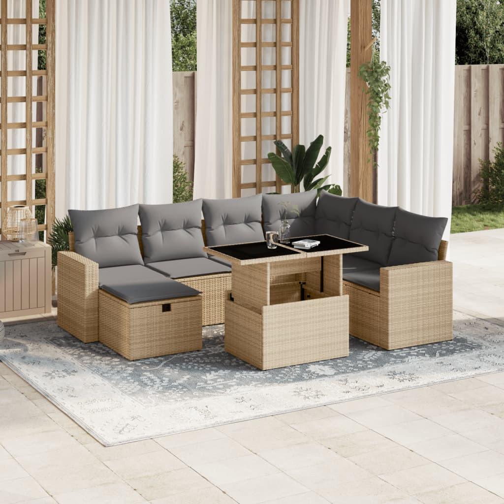 VidaXL Ensemble de canapés de jardin rotin synthétique  