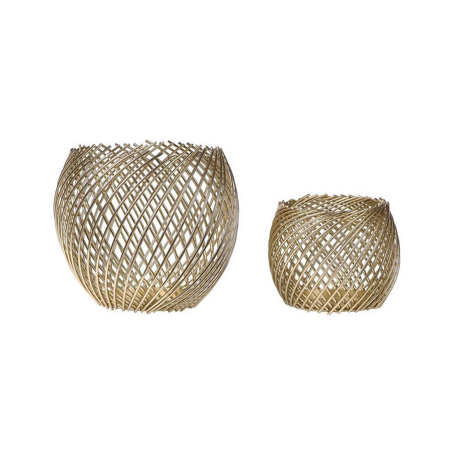 Beliani  Kerzenständer 2er Set aus Eisen Glamourös TANDUY 