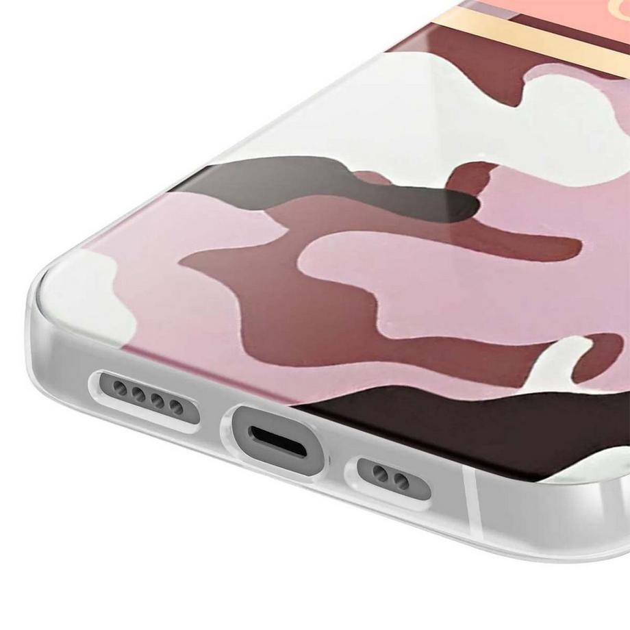GUESS  Hülle iPhone 13 Mini Camo mit Nylonkette 