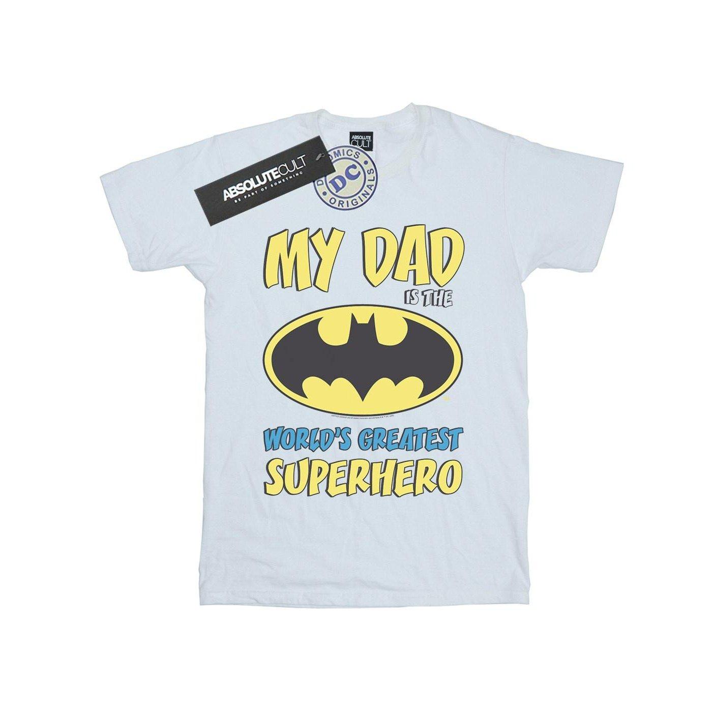Image of Batman World's Greatest Superhero Tshirt Mädchen Weiss 128