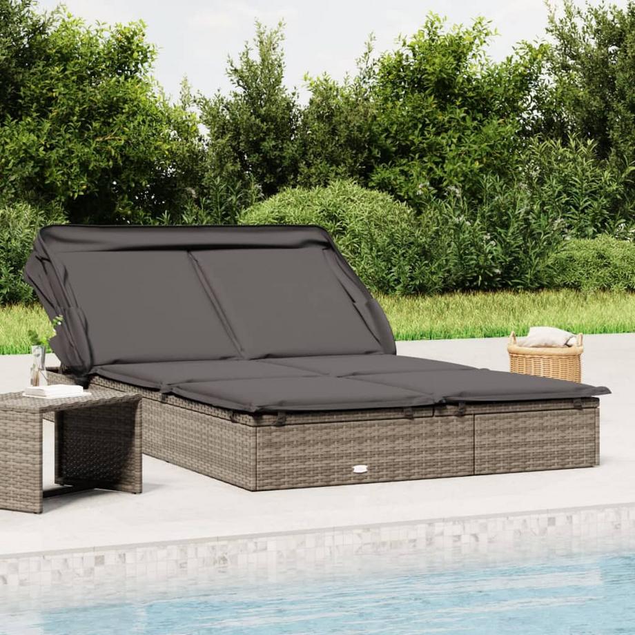 VidaXL lettino prendisole Polirattan  