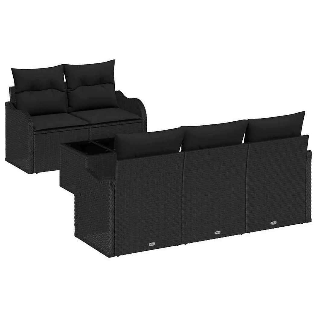 VidaXL - Gartenmöbel poly-rattan, One Size, Schwarz